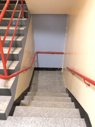 End of stairs